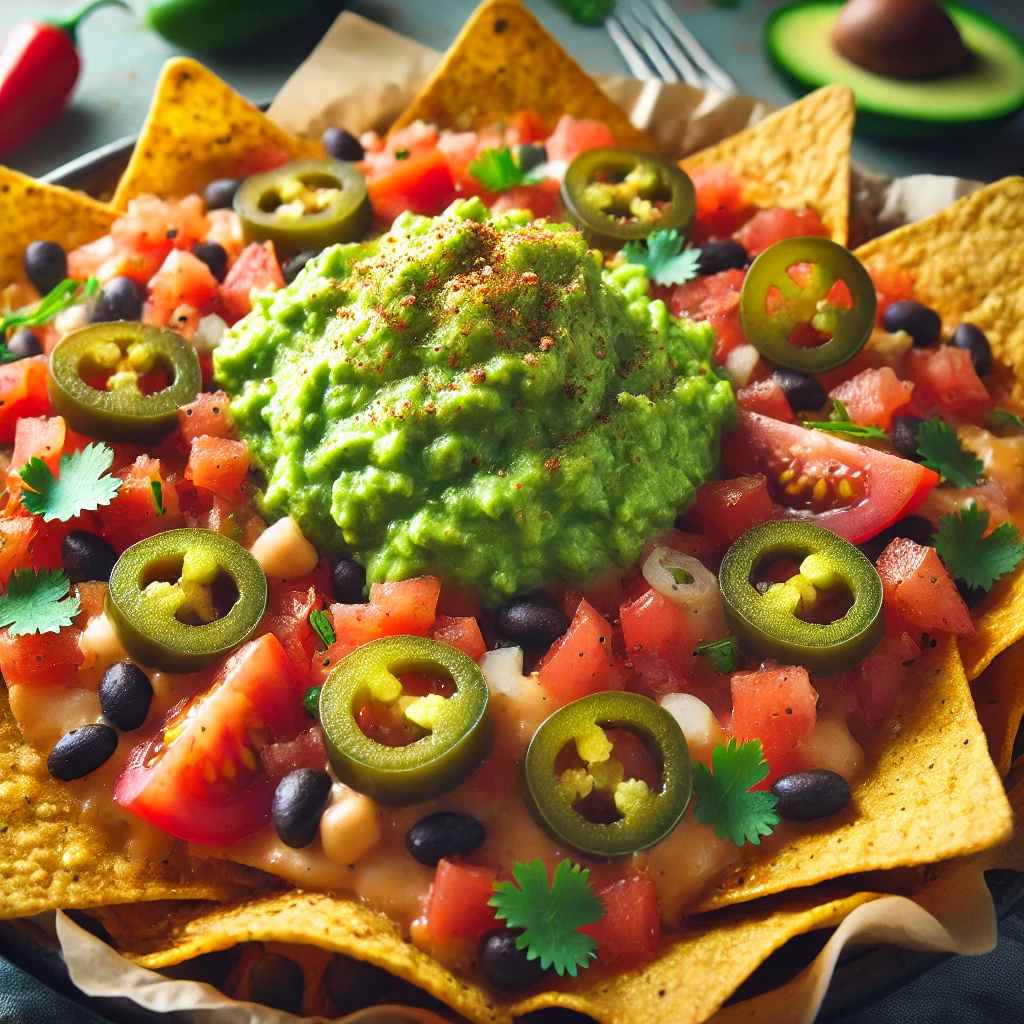 Vegan nachos airfryer met cashewkaas