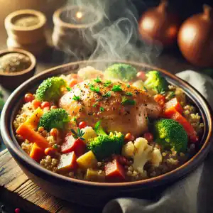 Crockpot Recept - Kip met groenten en quinoa