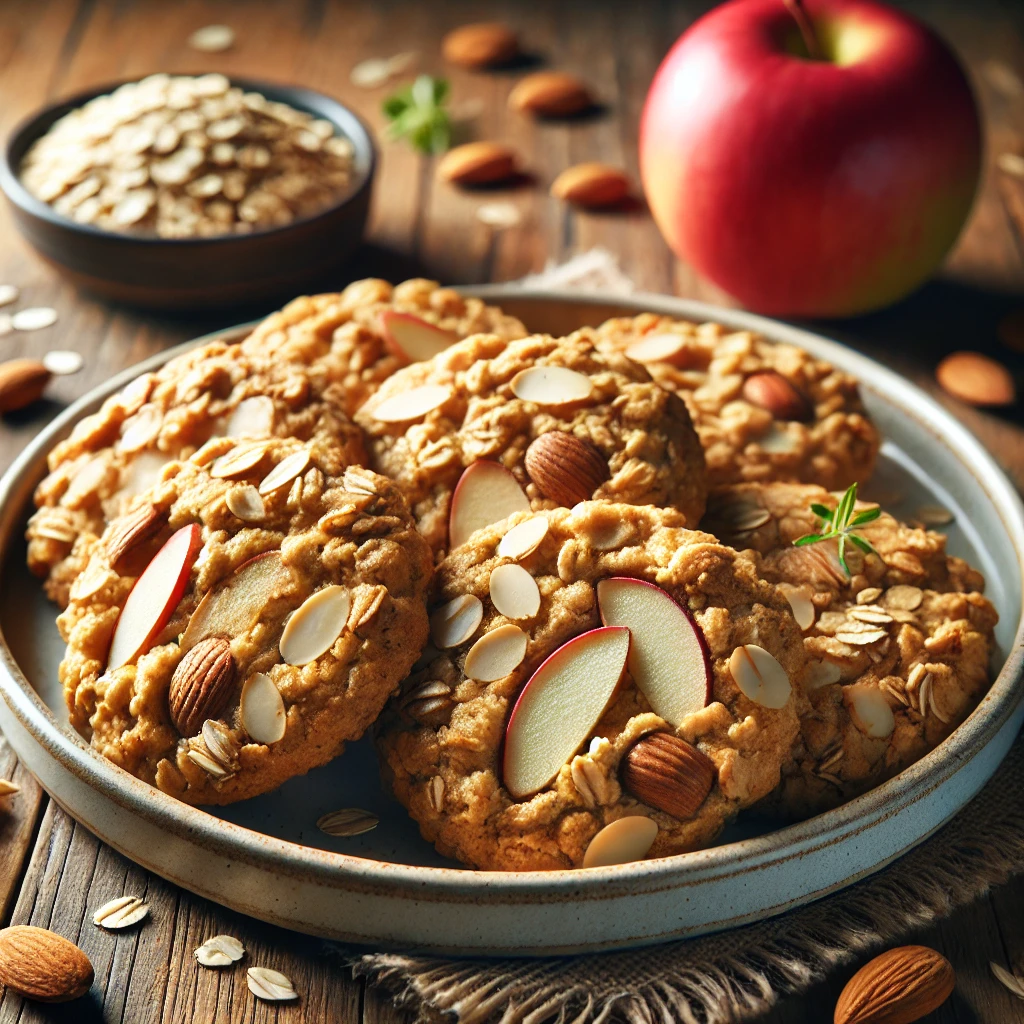 Appel-amandel havermoutkoekjes zonder toegevoegde suiker