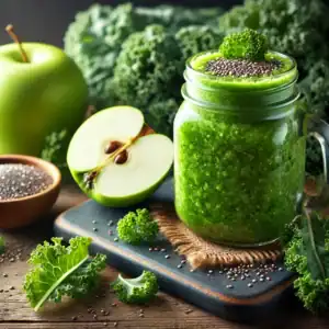 Boerenkool smoothie met appel en chiazaad