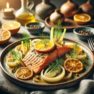 Crockpot Recept - Zalm met venkel en sinaasappel
