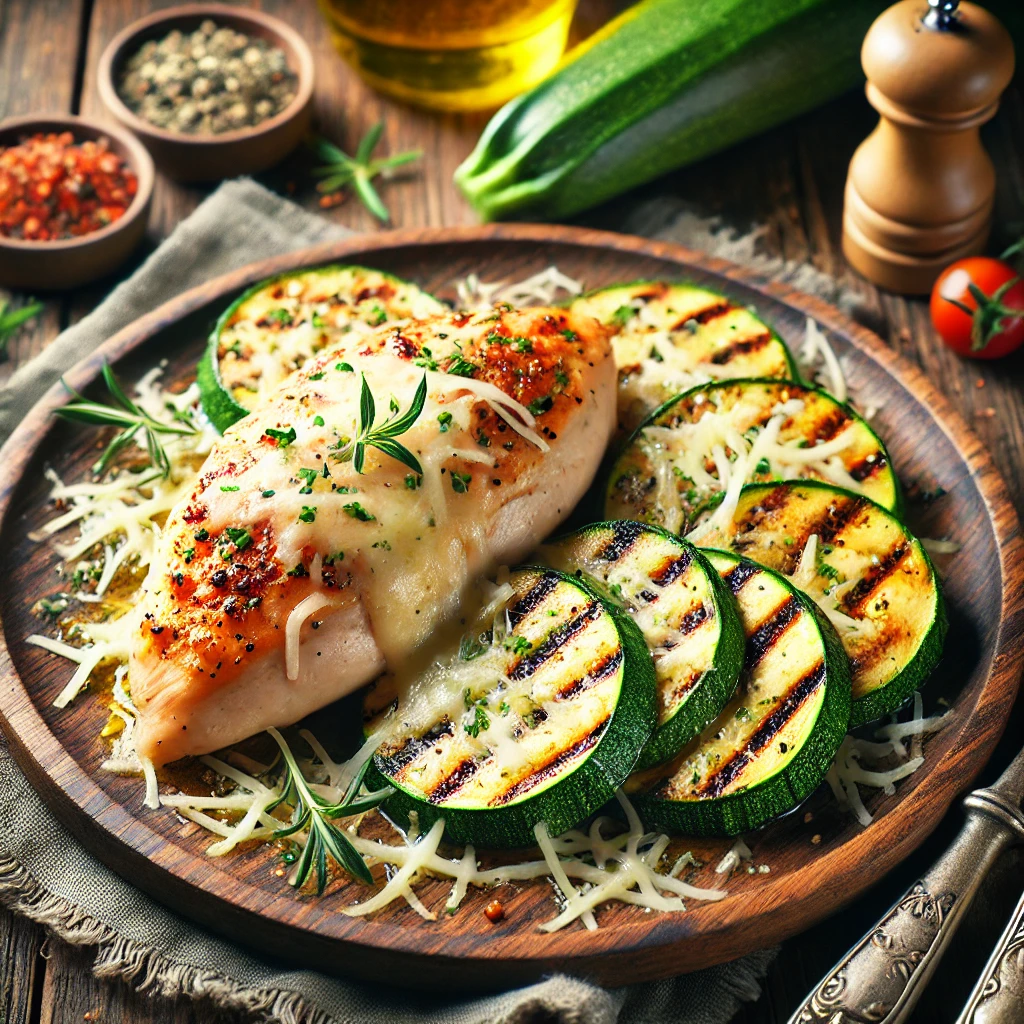 Gebacken Kipfilet met Parmezaan en Courgette