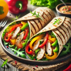 Volkoren Wraps met Gegrilde Kip en Paprika