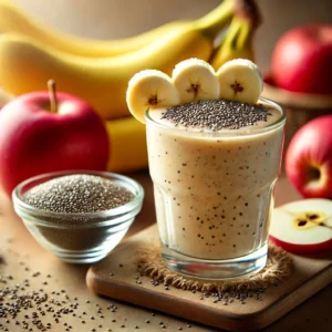 Appel-banaan smoothie met chiazaad