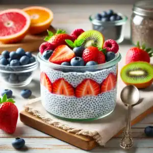Chiazaad Pudding met Vers Fruit