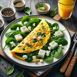Eiwitrijke Spinazie Omelet met Feta
