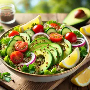 Frisse Avocado-Quinoa Salade met Citroendressing