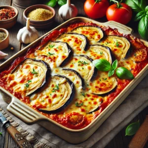 Gegratineerde Aubergineschotel met Kaas