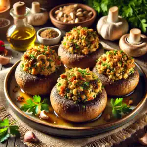 Heerlijke Gevulde Champignons met Notentopping