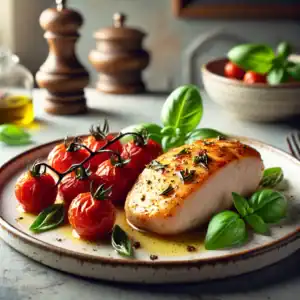 Kalkoenfilet met Geroosterde Tomaten en Basilicum