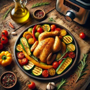Kip en Groenten uit de Airfryer met Kruidenolie