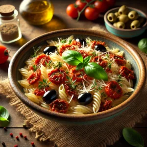 Orzo met Zongedroogde Tomaat & Olijven