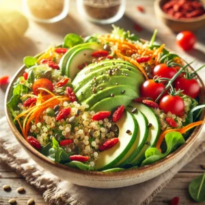 Power Quinoa Salade met Avocado en Goji-bessen