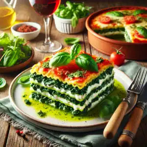 Romige Spinazielasagne met Tomatensaus
