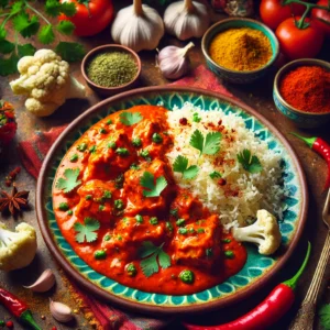 Spicy Kip Tikka Massala met Bloemkoolrijst