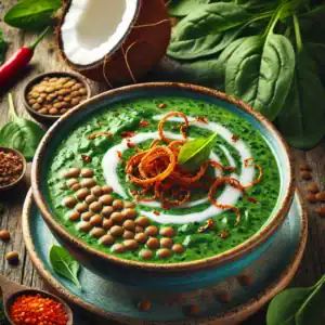 Spinazie-Kokossoep met Linzen