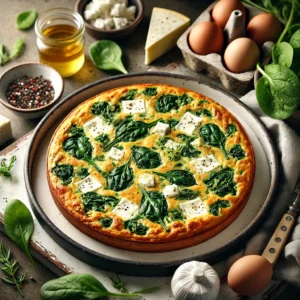 Airfryer Frittata met Spinazie en Geitenkaas