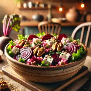 Bietensalade met feta en walnoten