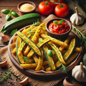 Courgettefrietjes met Italiaanse Kruiden