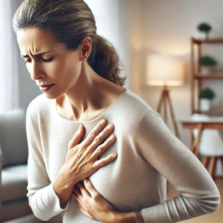 Drukkend gevoel op de borst zonder inspanning