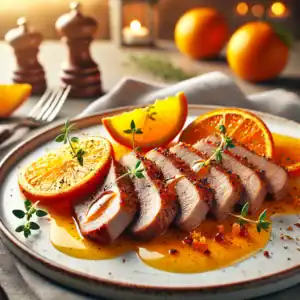 Eendenborstfilet met Sinaasappel-Gembersaus