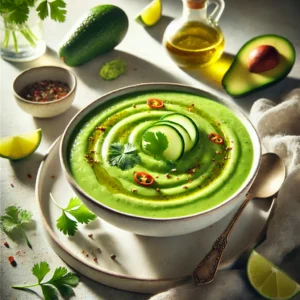 Frisse Avocado Gazpacho met Komkommer