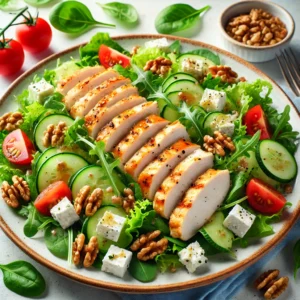 Frisse Kip Salade met Geitenkaas en Walnoten