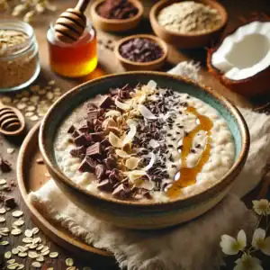 Havermoutpap met Cacao Nibs en Kokosvlokken