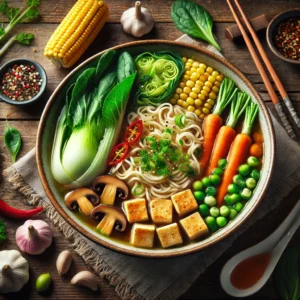 Miso Ramen met Groenten en Tofu