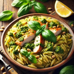 Orzo met Kip en Groene Kruidenpesto