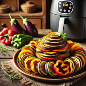 Ratatouille uit de Airfryer met Aubergine, Paprika en Ui