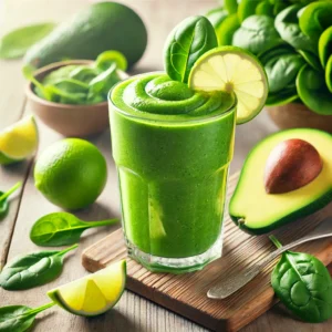 Spinaziesmoothie met avocado en limoen