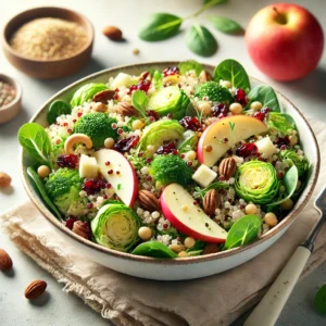 Spruitjessalade met Quinoa en Appel