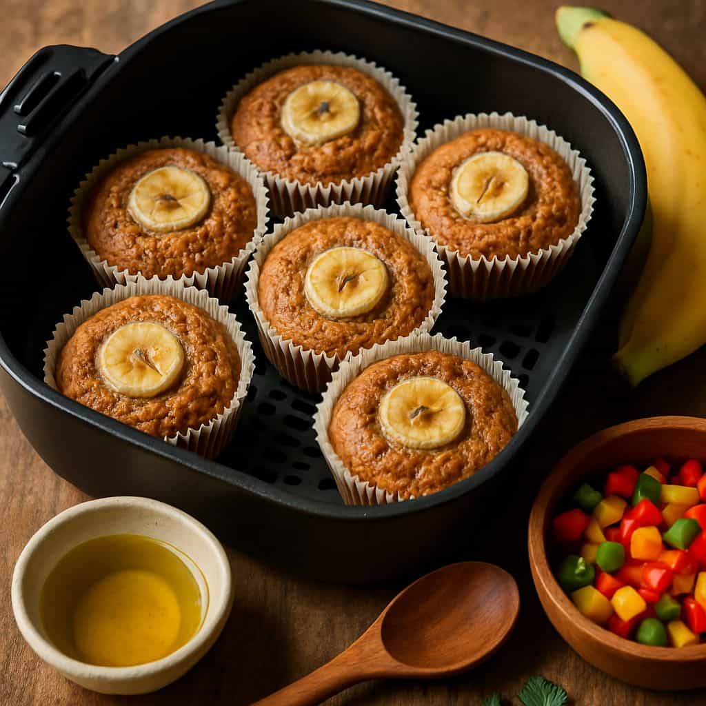 Airfryer bananenbrood muffins
