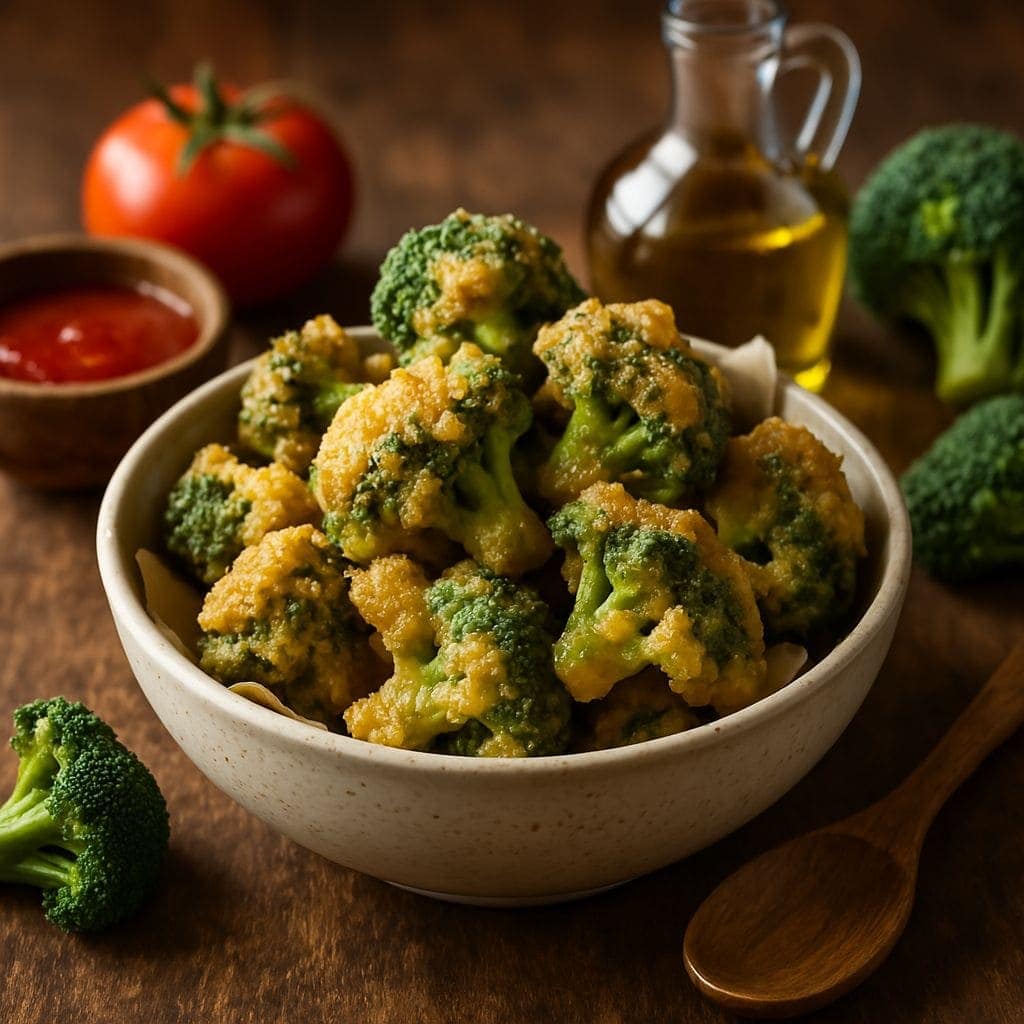 Airfryer broccoli tempura