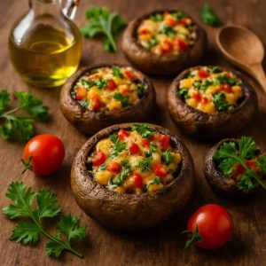 Airfryer gevulde champignons