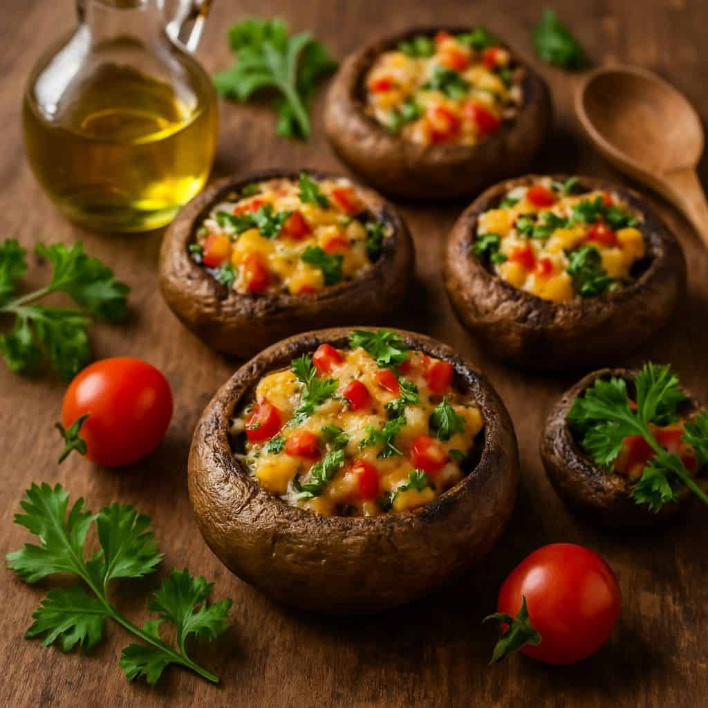 Airfryer gevulde champignons