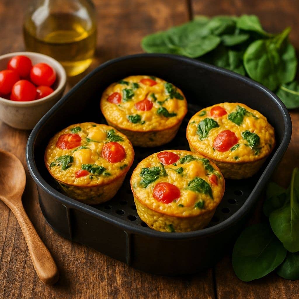 Airfryer omelet muffins