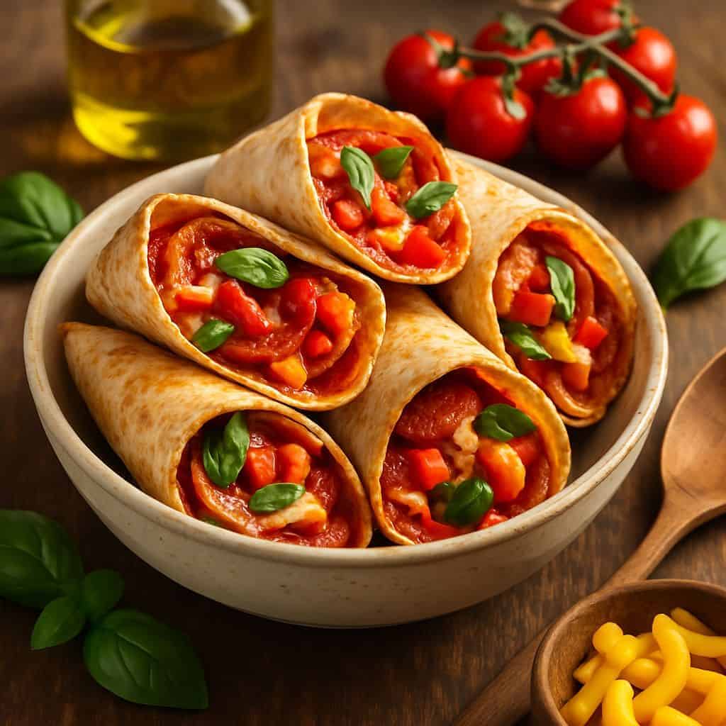 Airfryer pizza wraps