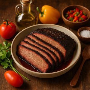 Amerikaanse brisket van de Kamado
