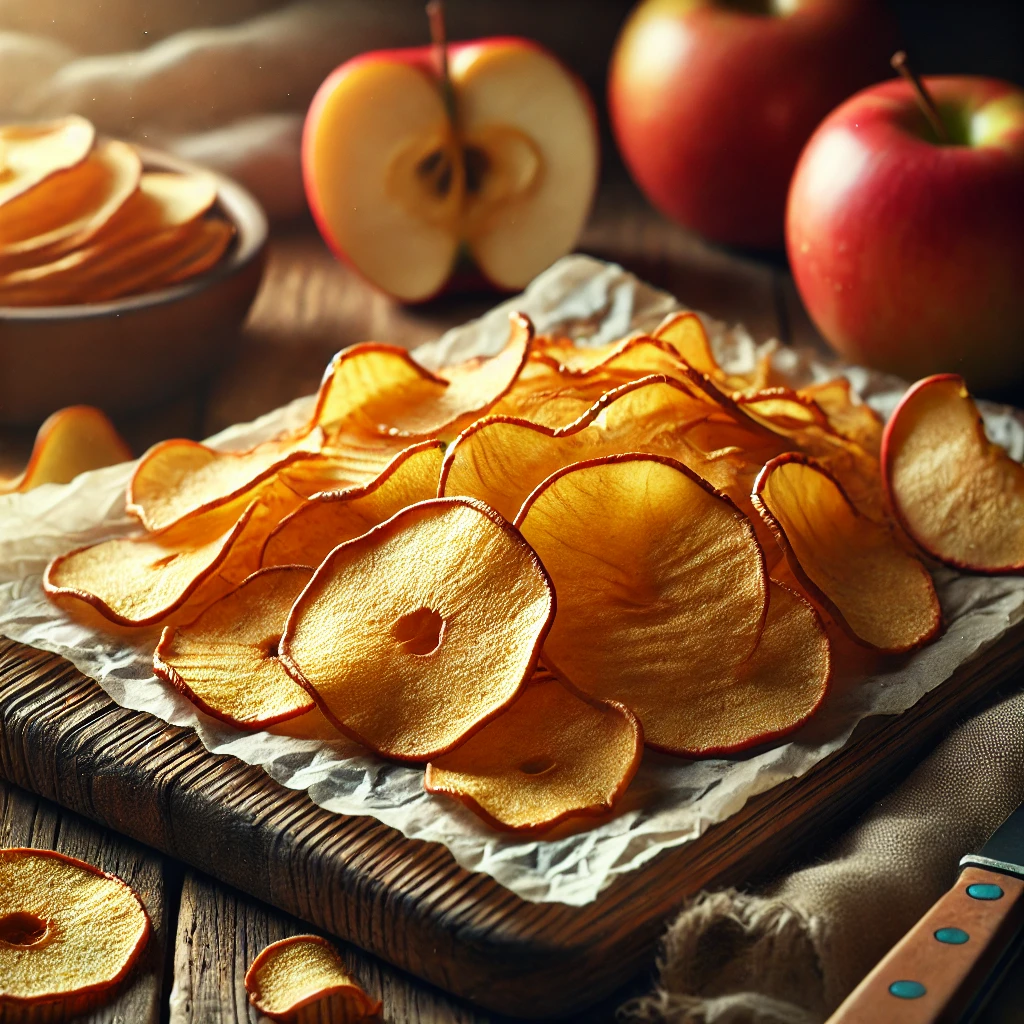 Appelchips uit de oven zonder zout