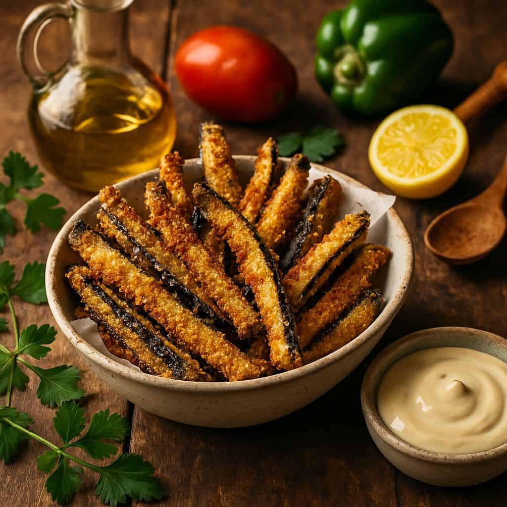 Aubergine frietjes
