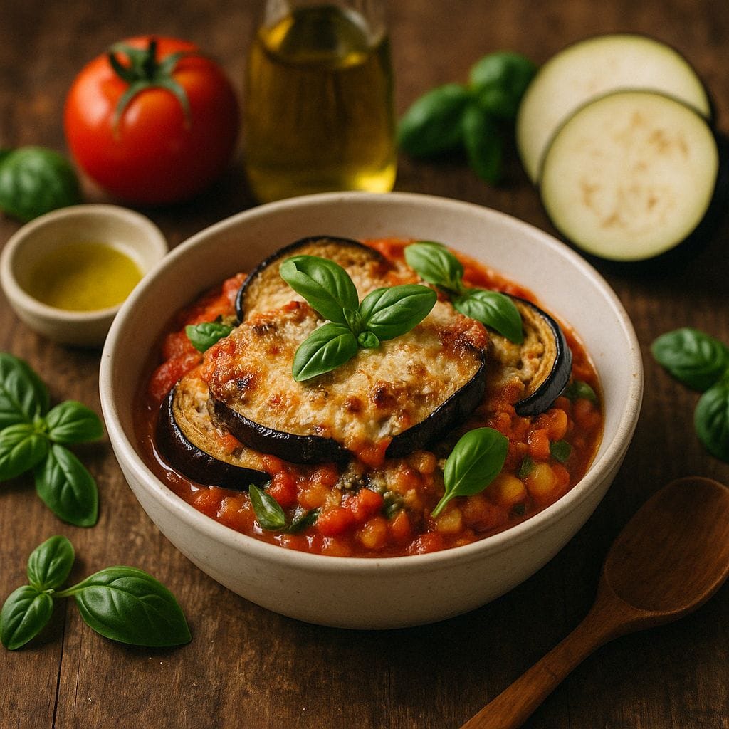 Aubergine parmigiana light