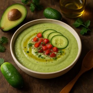 Avocado komkommersoep