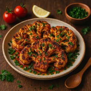 BBQ bloemkoolsteaks met kruiden