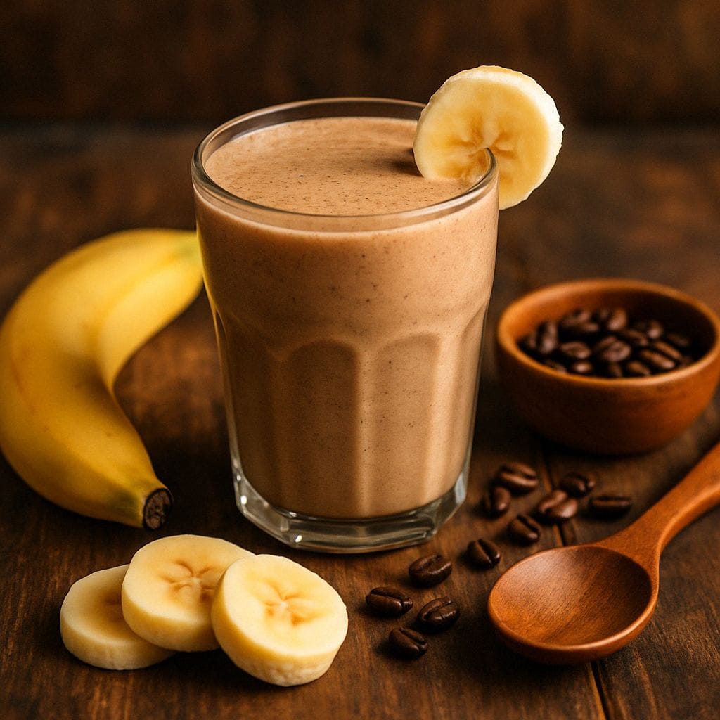 Banaan-koffie smoothie