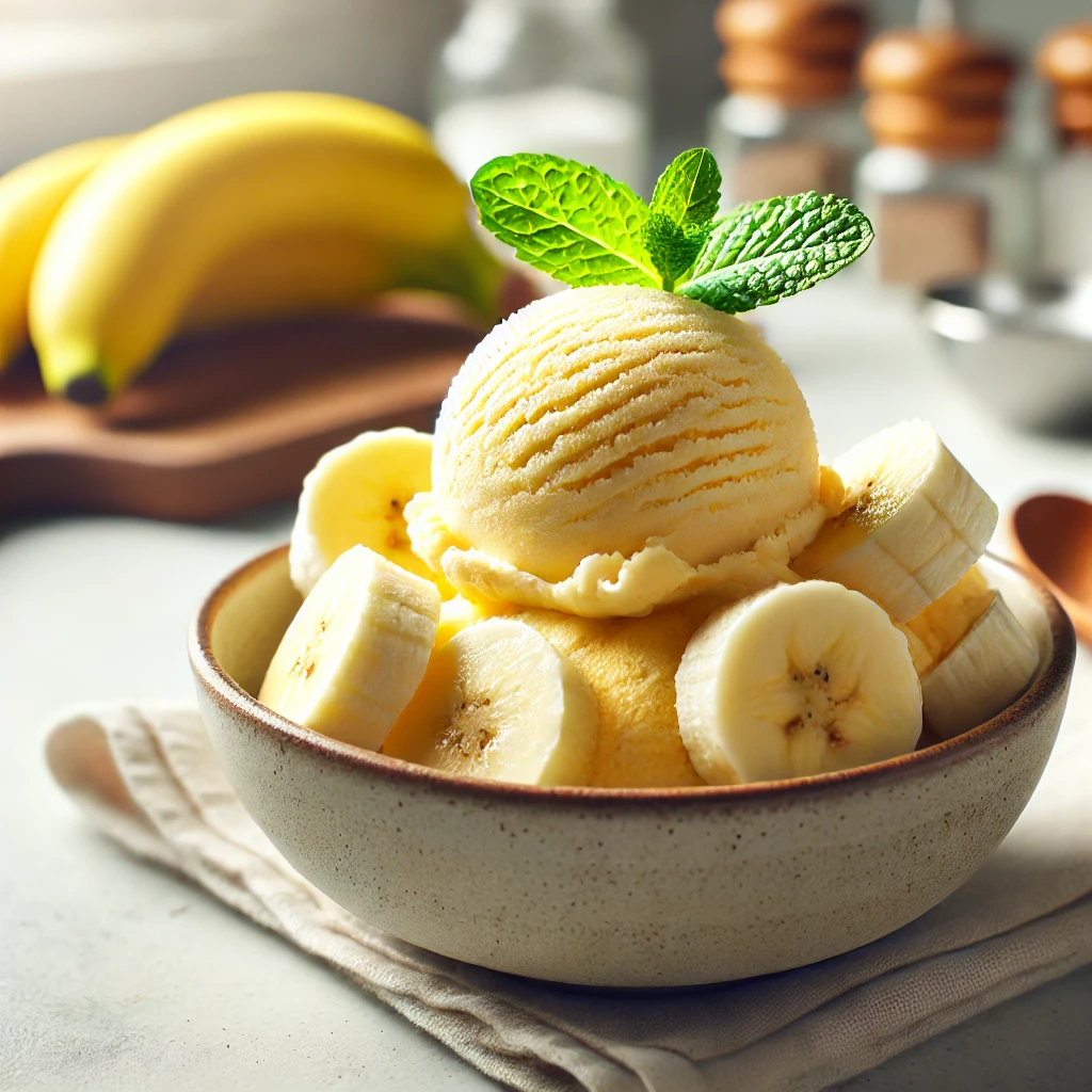 Bananenijs zonder toegevoegde suiker