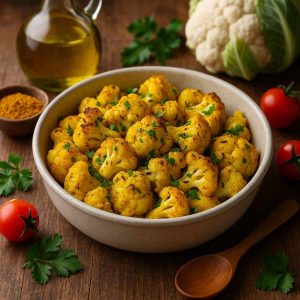 Bloemkool uit de oven met kurkuma en komijn
