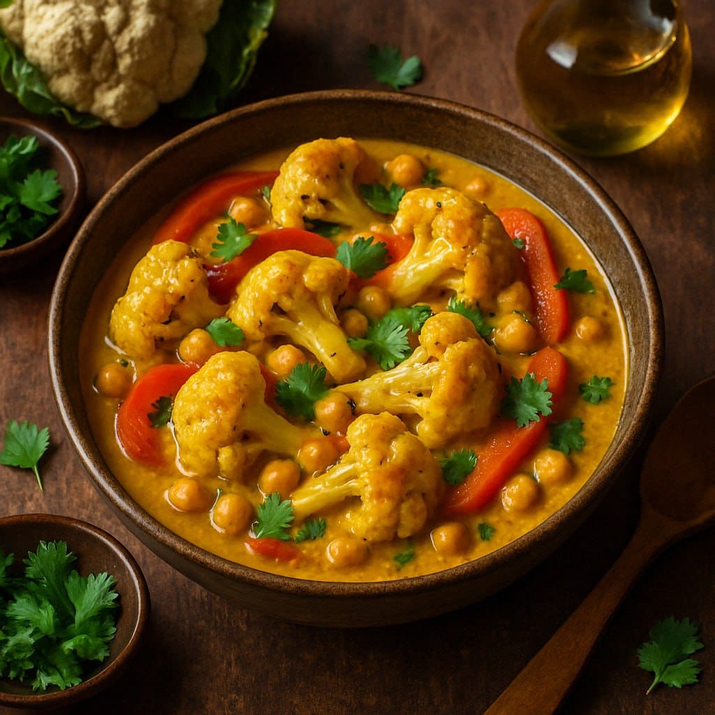 Bloemkoolcurry met kokosmelk