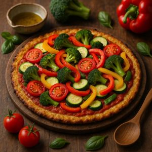 Bloemkoolpizza met groenten